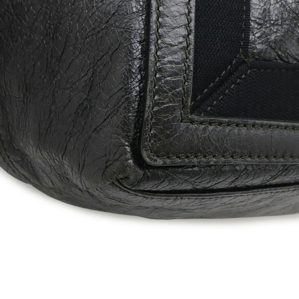 Balenciaga Black Leather Handbag Tote