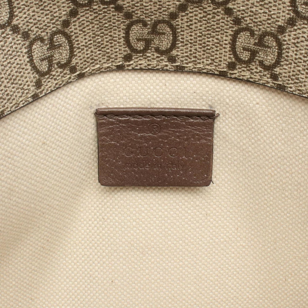 Gucci Beige Brown Pvc Coated Canvas Leather Fanny Pack (Pre-Owned)