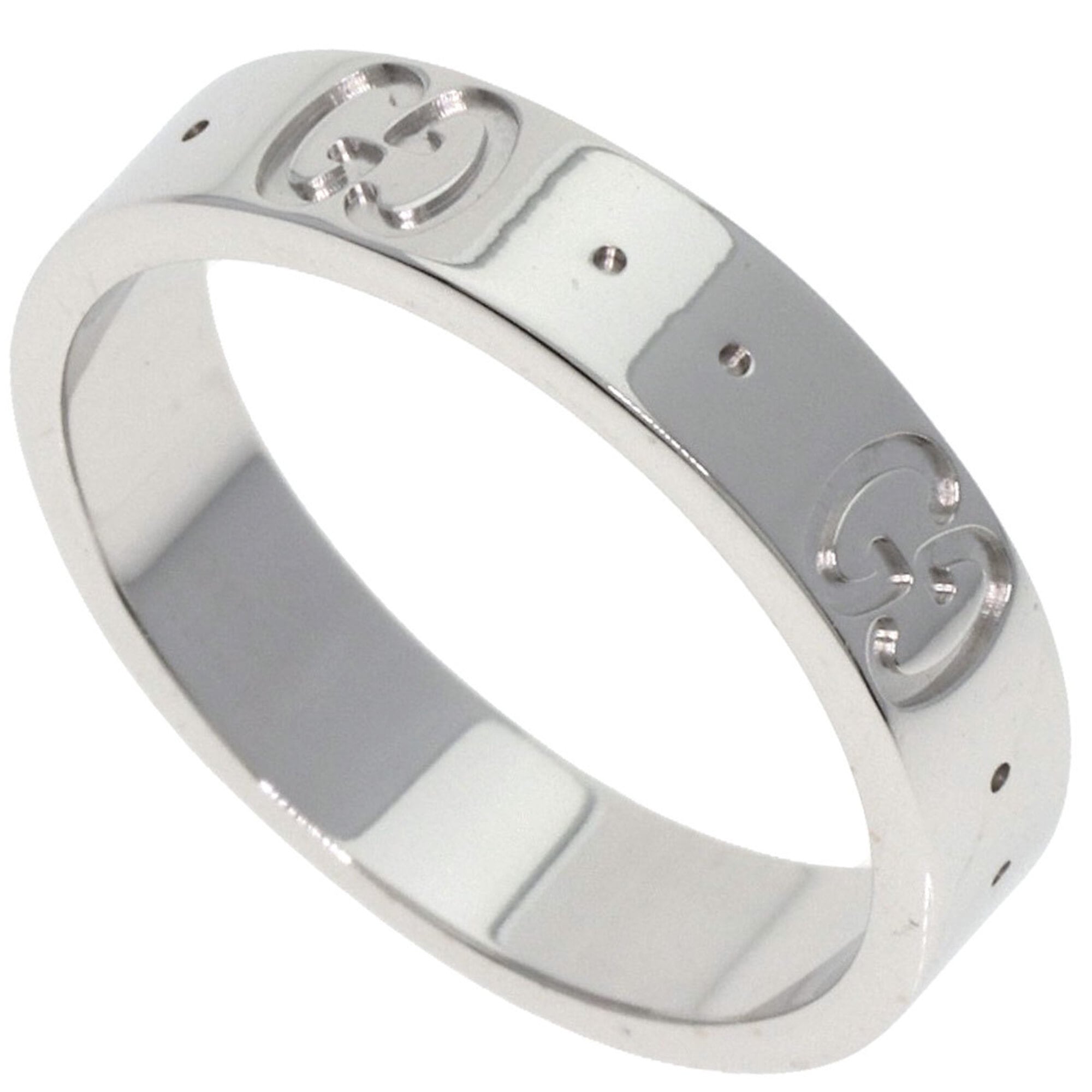 Gucci Icon White Gold (18K) Band Ring (Pre-Owned)
