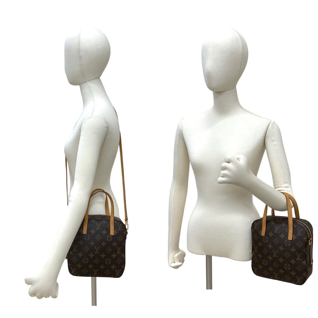 Louis Vuitton Brown Leather Pvc Handbag Shoulder Bag