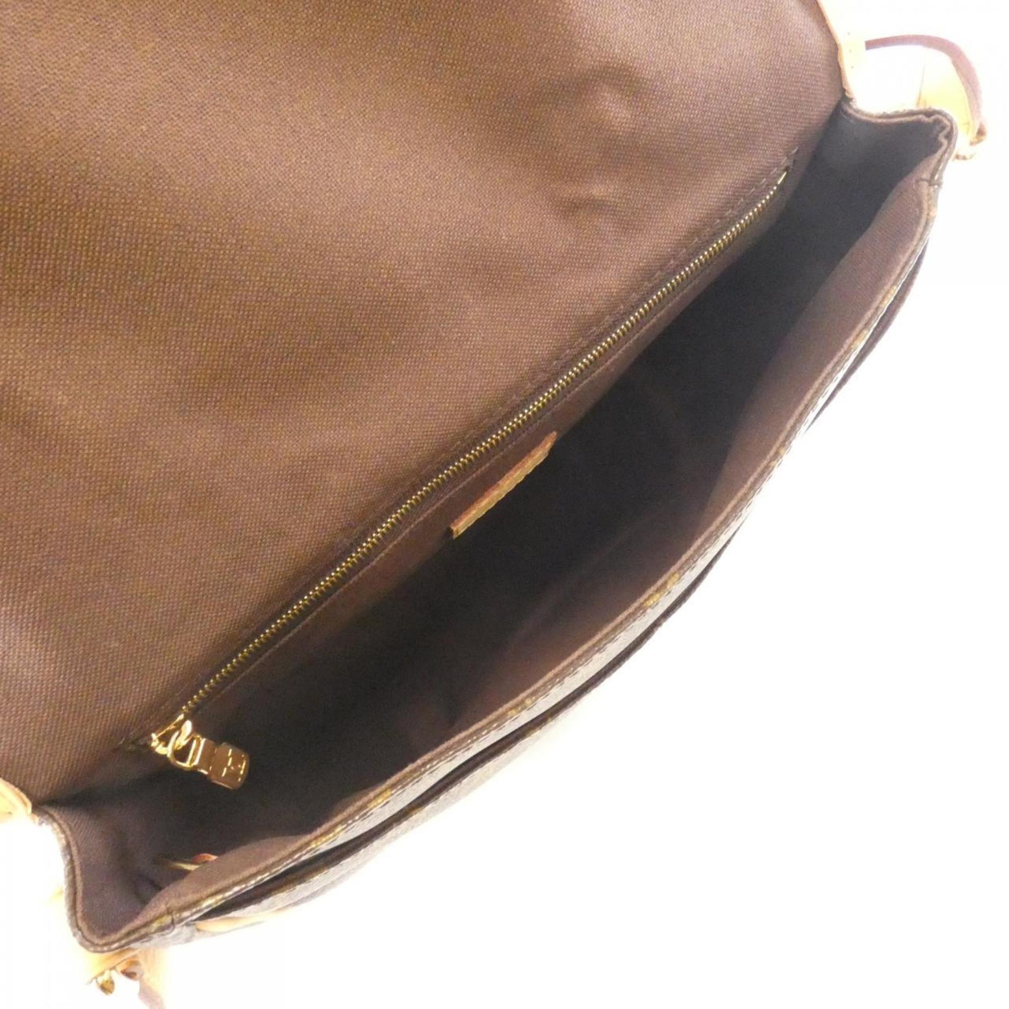 Louis Vuitton Marron Coated Canvas Shoulder Bag