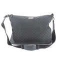 Gucci Black Nylon Leather Messenger Bag Shoulder Bag (Pre-Owned)