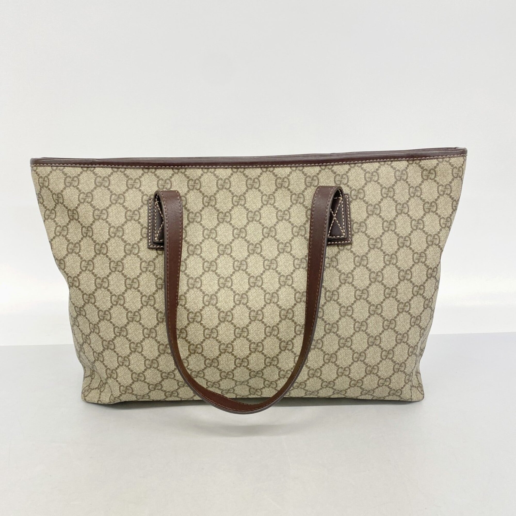 Gucci Beige Brown Pvc Tote Bag (Pre-Owned)