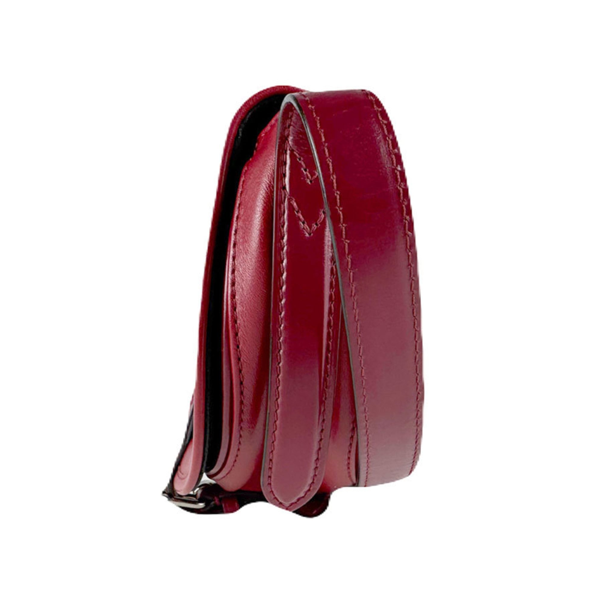 Louis Vuitton Dark Red Leather Shoulder Bag