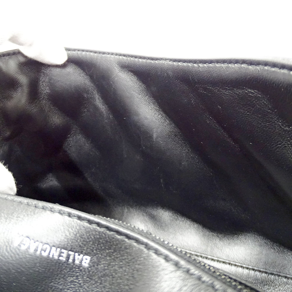 Balenciaga Black Leather Handbag Shoulder