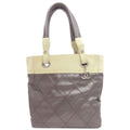 Chanel Silver White Leather Handbag