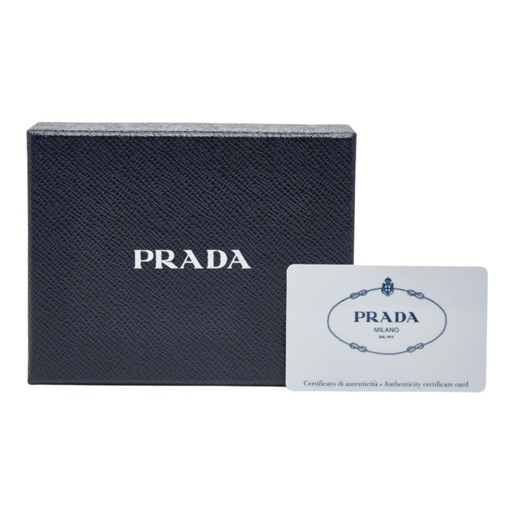 Prada Beige Leather Wallet (Tri-Fold)