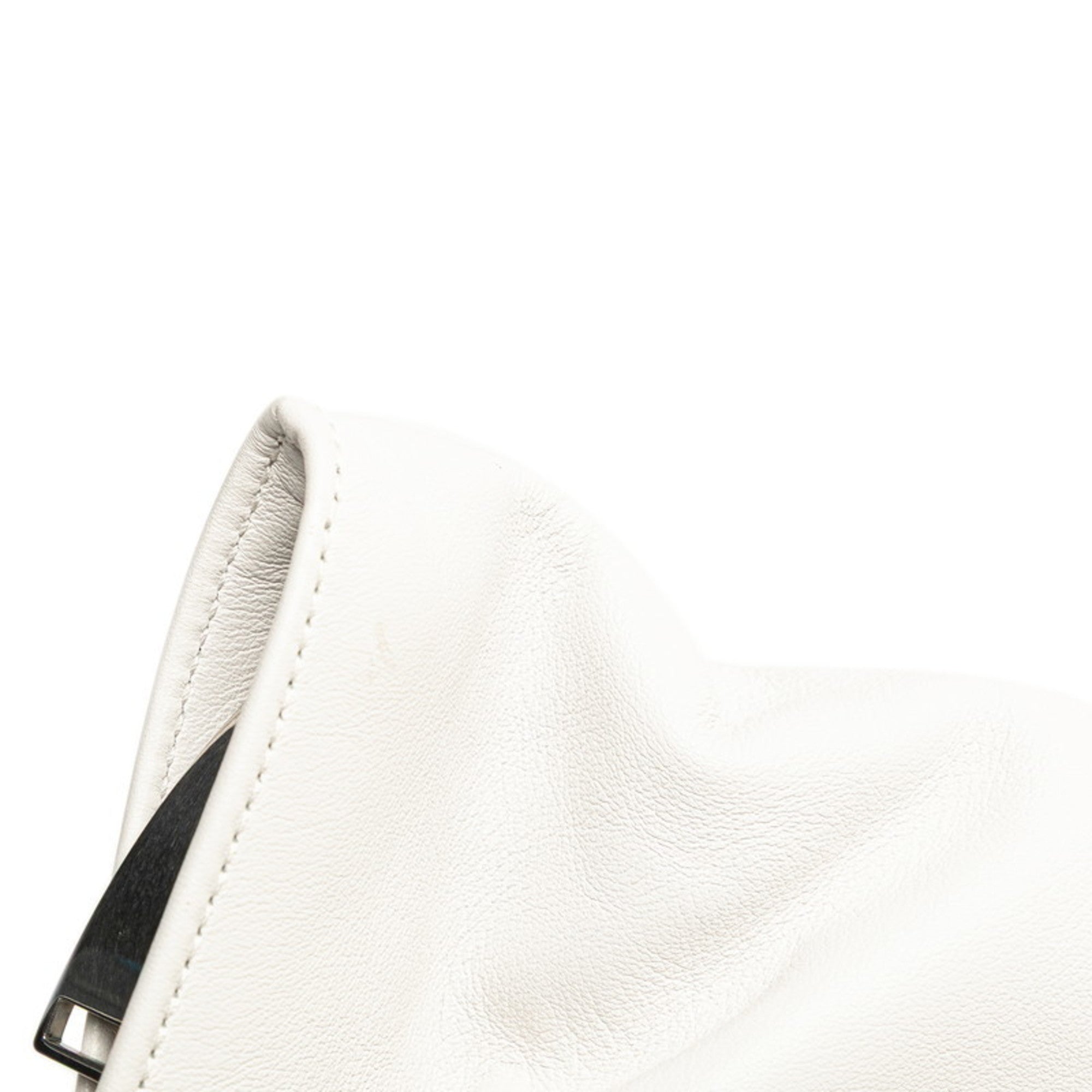 Bottega Veneta White Leather Handbag