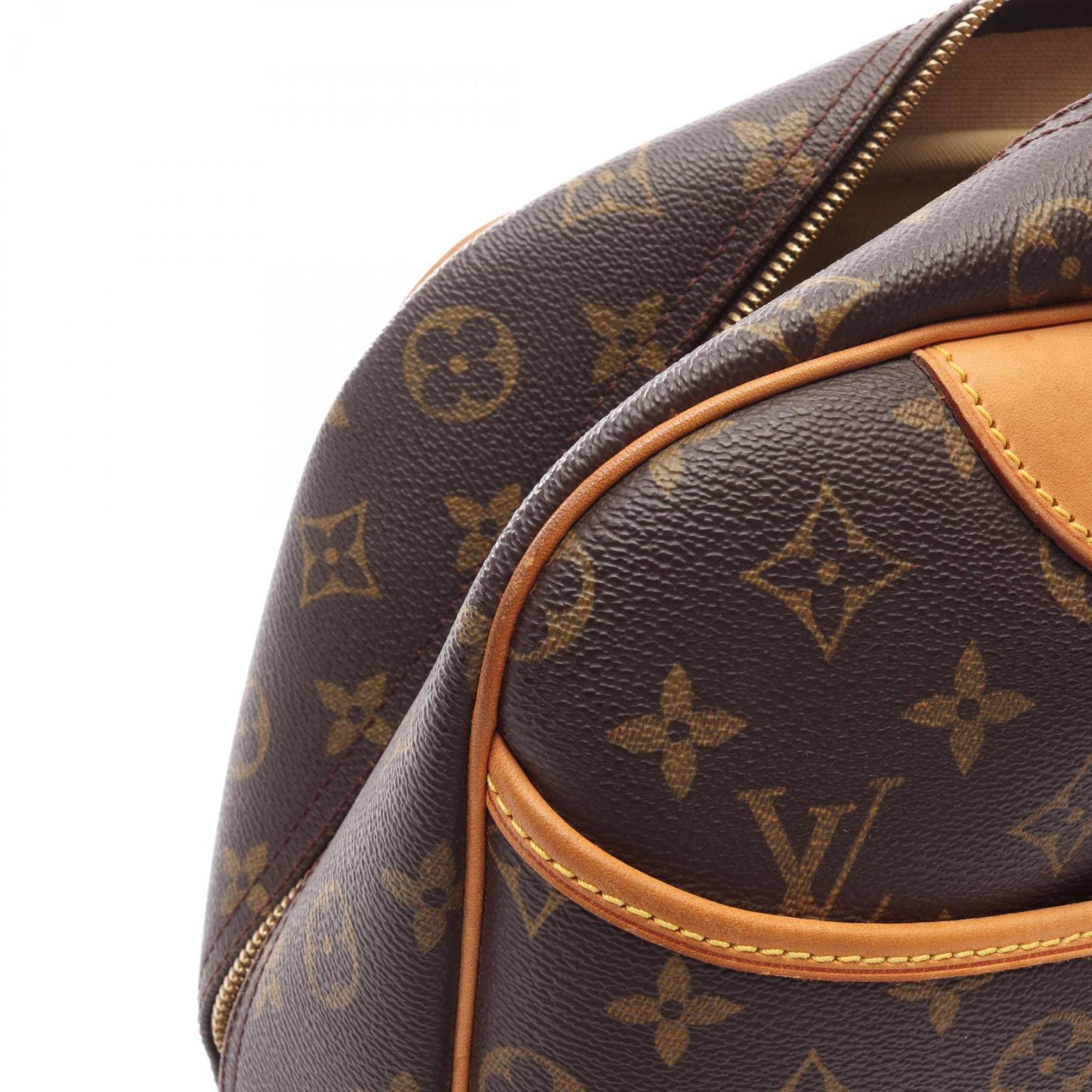 Louis Vuitton Brown Coated Canvas Leather Handbag