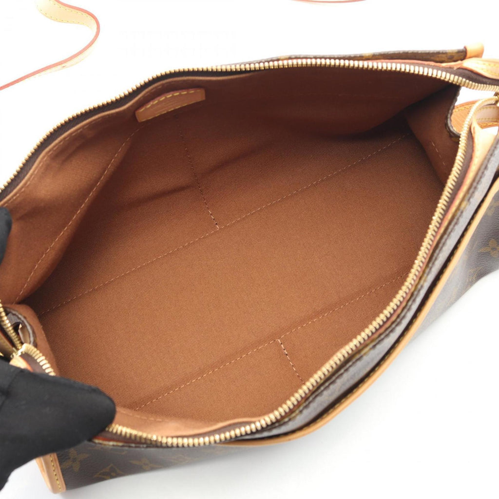 Louis Vuitton Brown Pvc Monogram Coated Canvas Leather Shoulder Bag