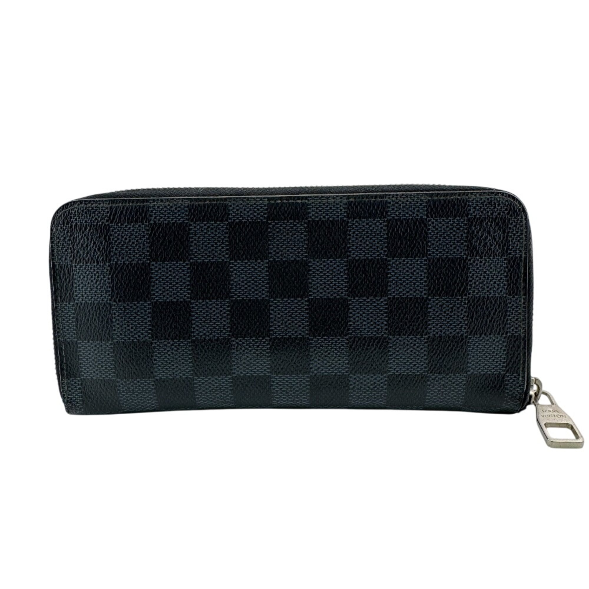 Louis Vuitton Damier Graphite Black Navy Leather Long Wallet