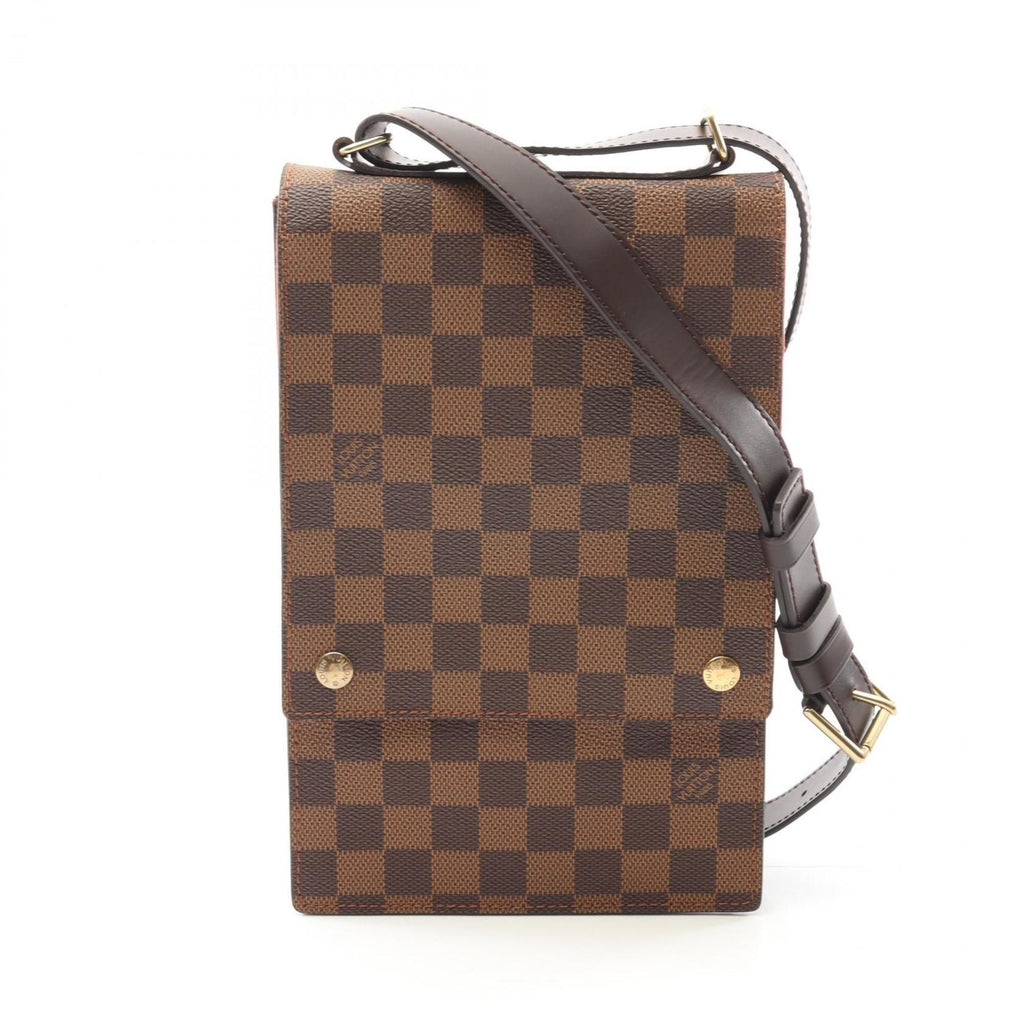 Louis Vuitton Damier Brown Ebene Coated Canvas Leather Shoulder Bag