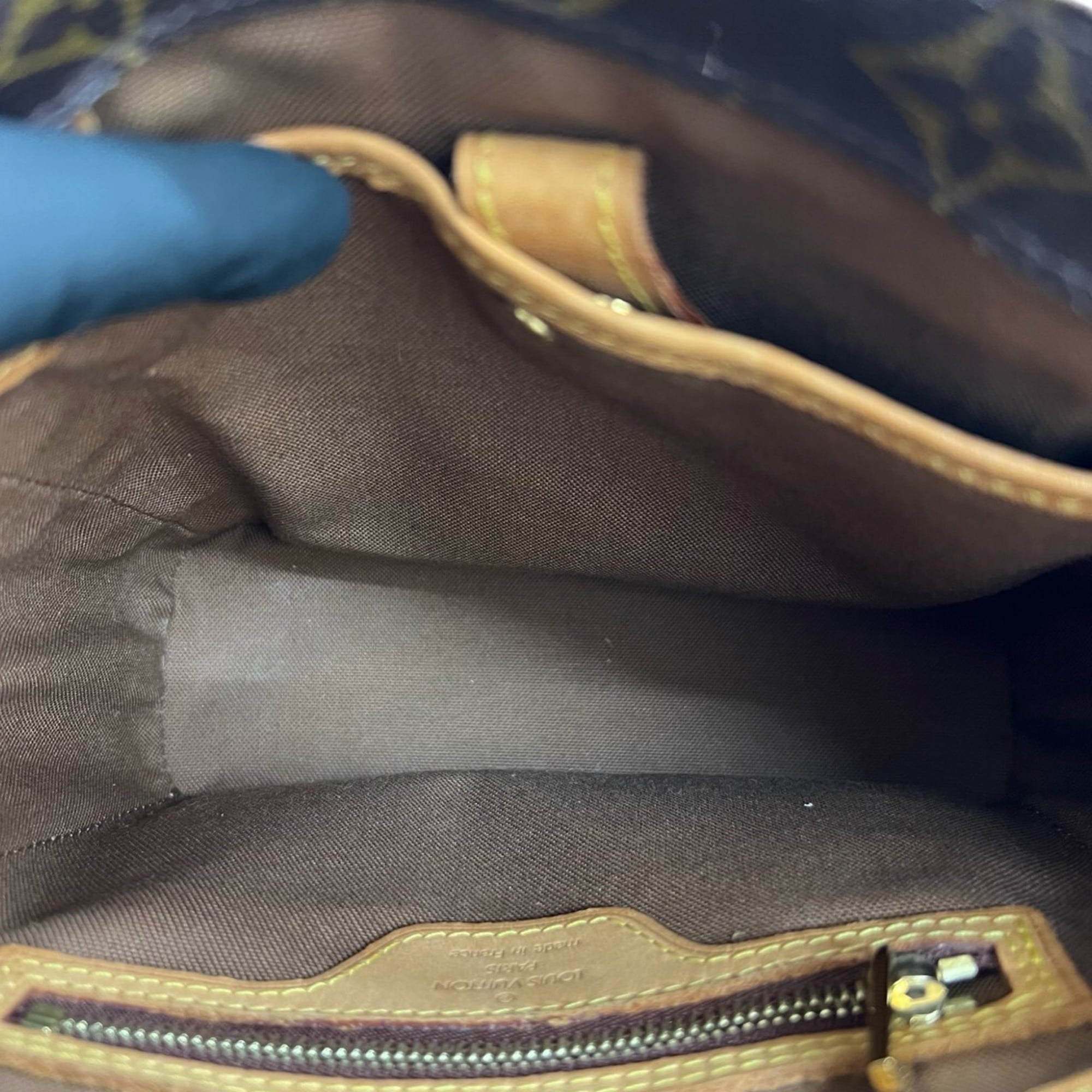 Louis Vuitton Brown Leather Pvc Handbag Tote Bag