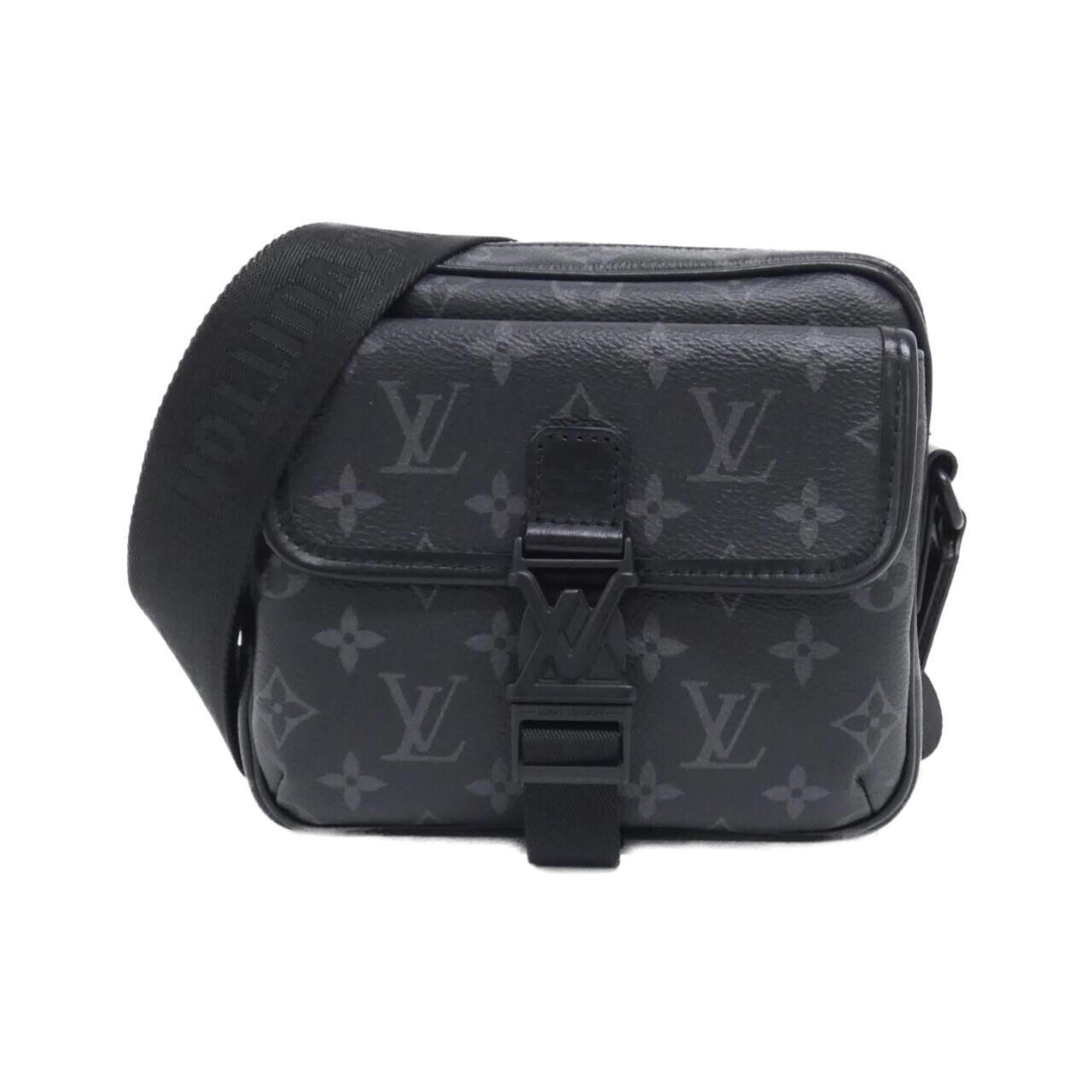 Louis Vuitton Black Coated Canvas Shoulder Bag