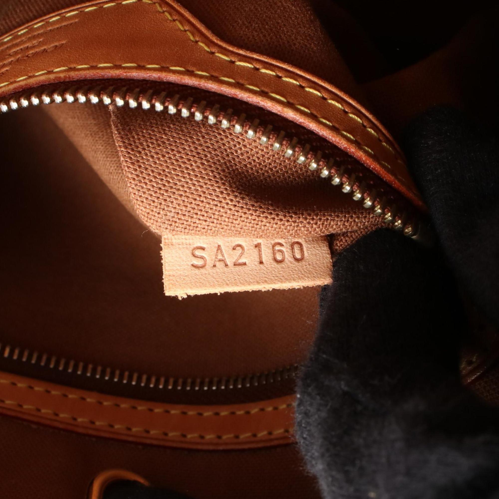 Louis Vuitton Monogram Brown Coated Canvas Leather Tote Bag