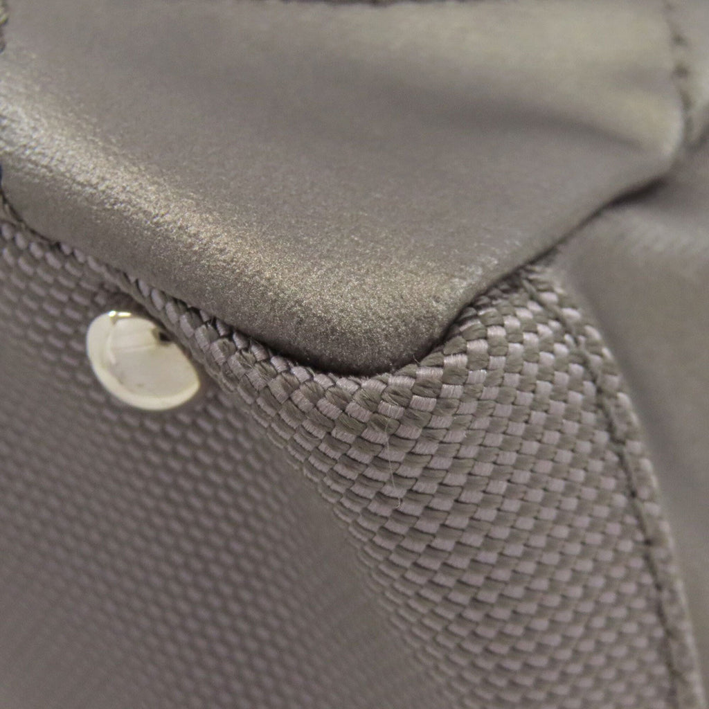 Chanel Silver White Leather Handbag