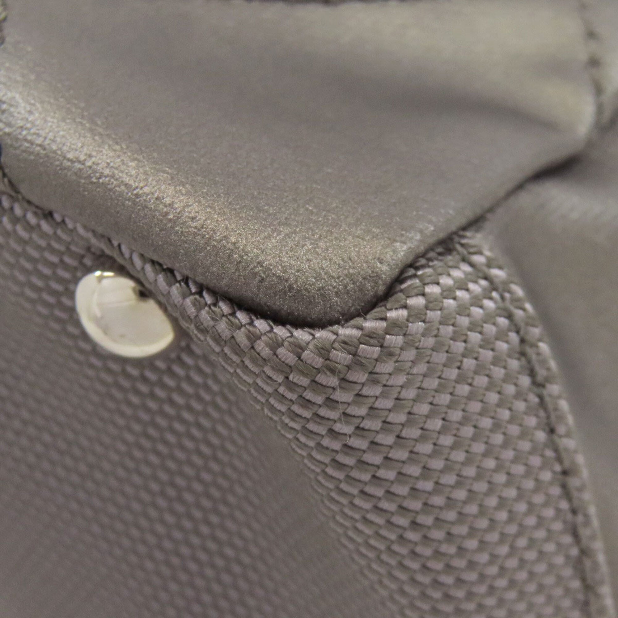 Chanel Silver White Leather Handbag