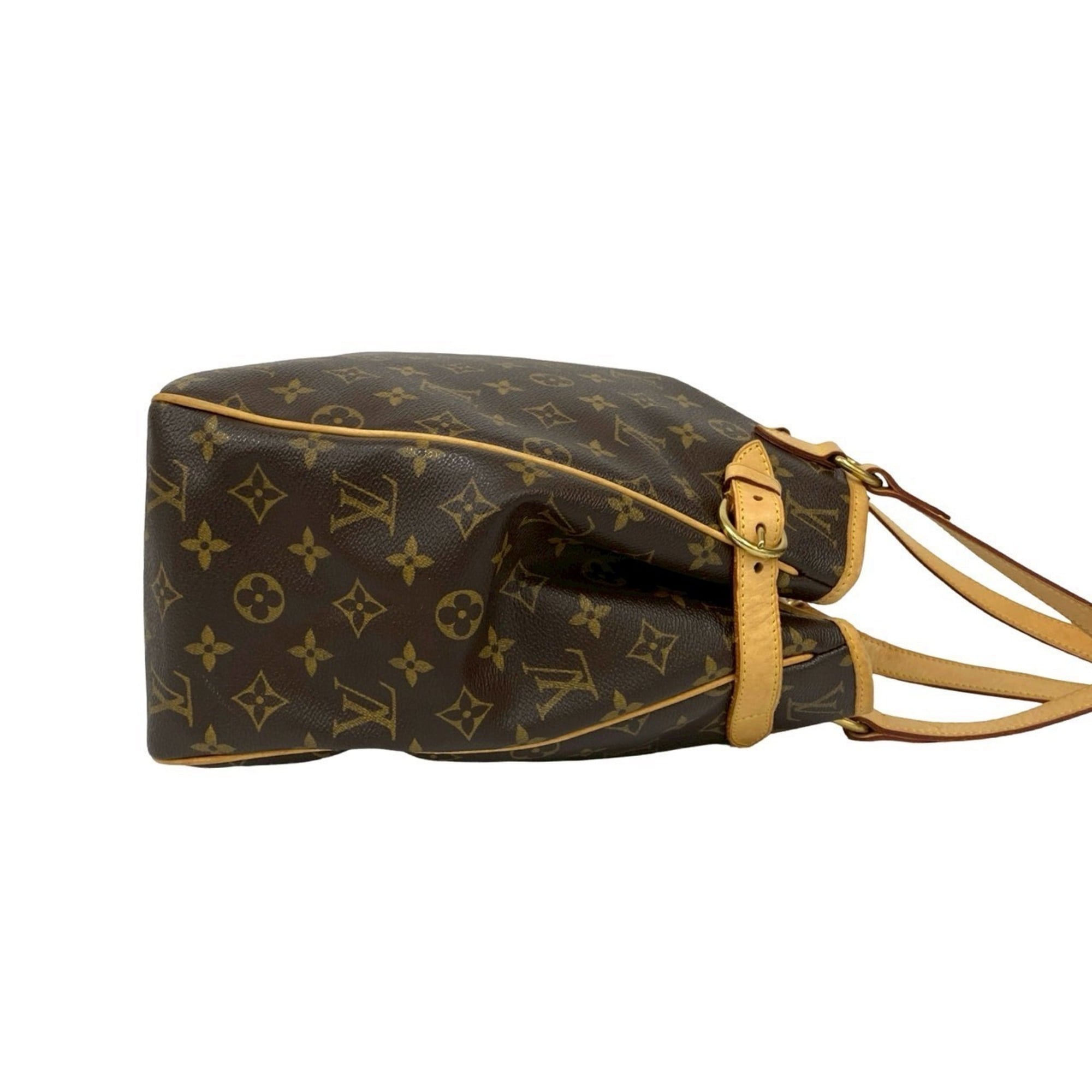 Louis Vuitton Brown Leather Pvc Shoulder Bag Tote Bag