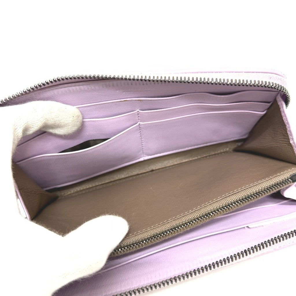 Bottega Veneta Purple Leather Long Wallet (Bi-Fold)