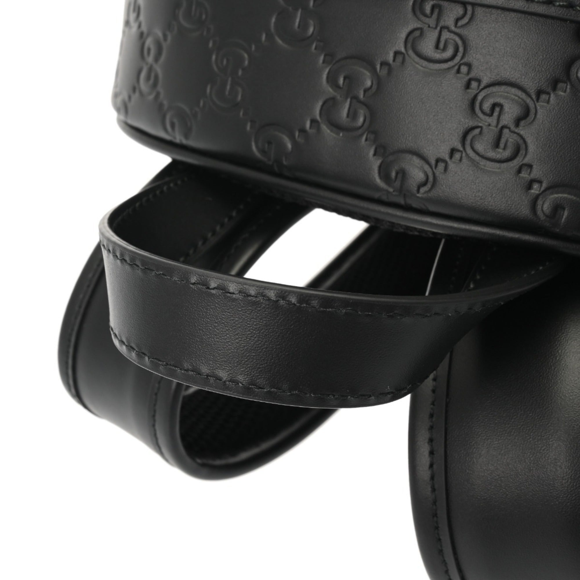 Gucci Black Leather Nylon Backpack (Pre-Owned)
