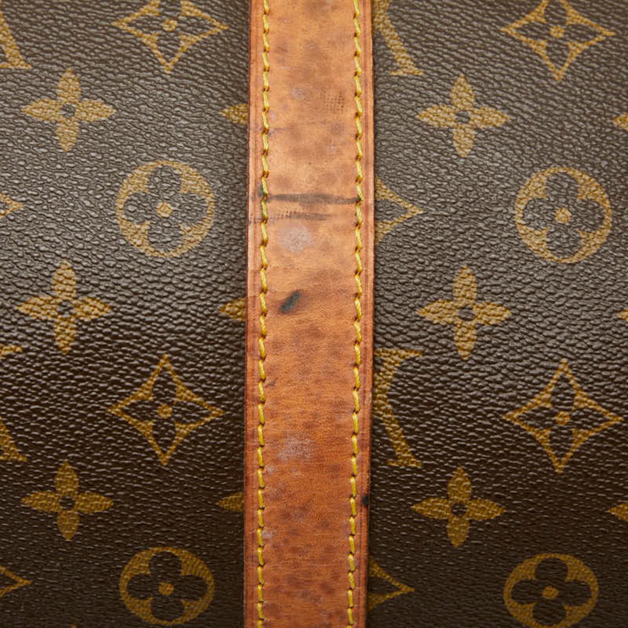 Louis Vuitton Brown Pvc Leather Boston Bag