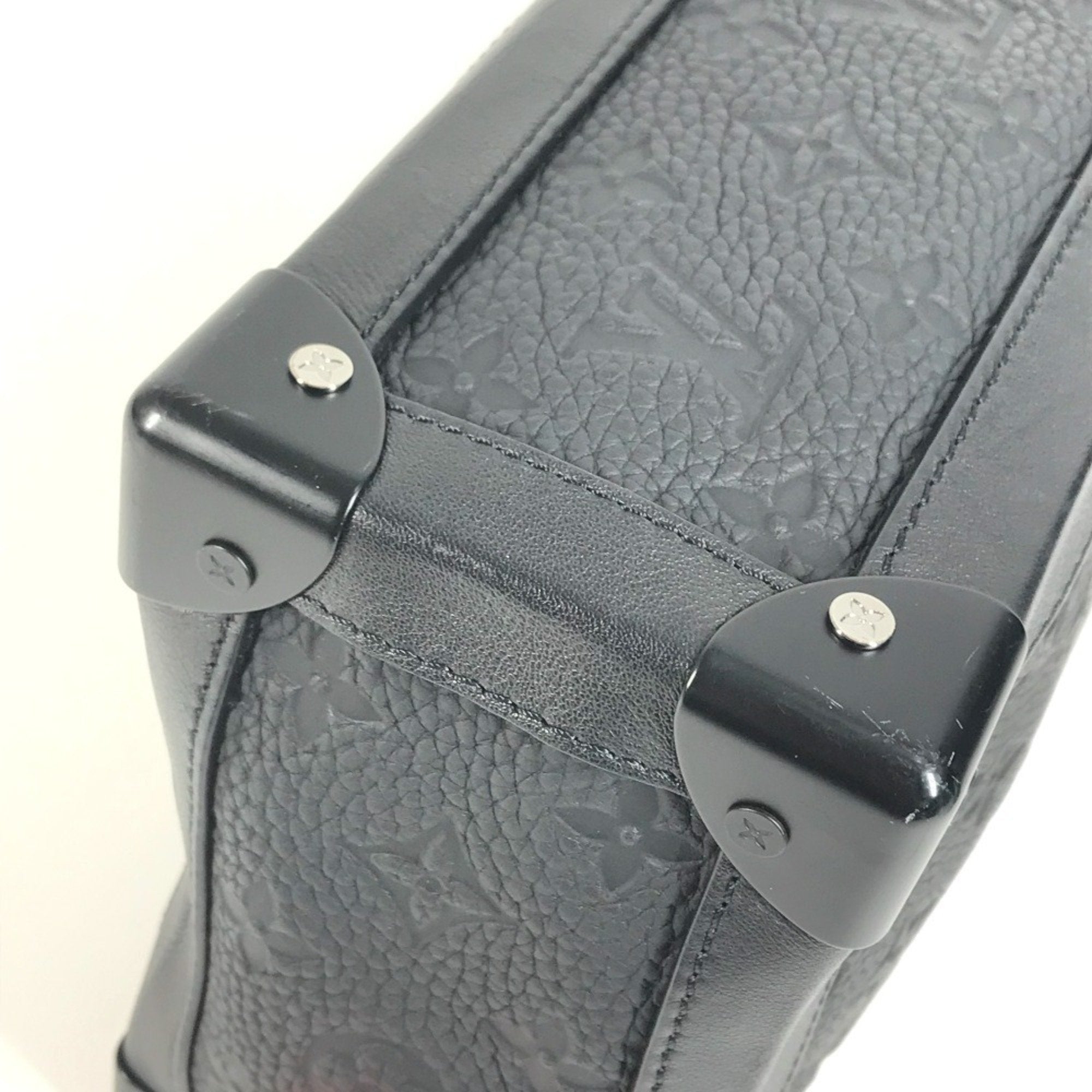 Louis Vuitton Black Noir Leather Clutch Bag Shoulder Bag