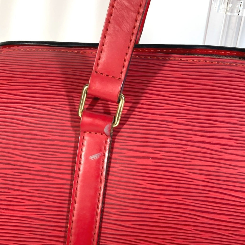 Louis Vuitton Castilian Red Red Color Epi Leather Handbag Shoulder Bag