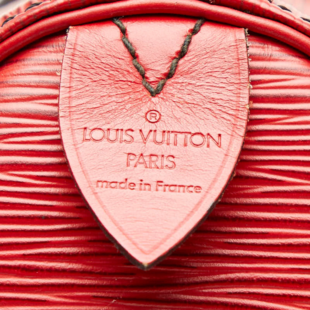 Louis Vuitton Epi Castilian Red Leather Boston Bag Handbag