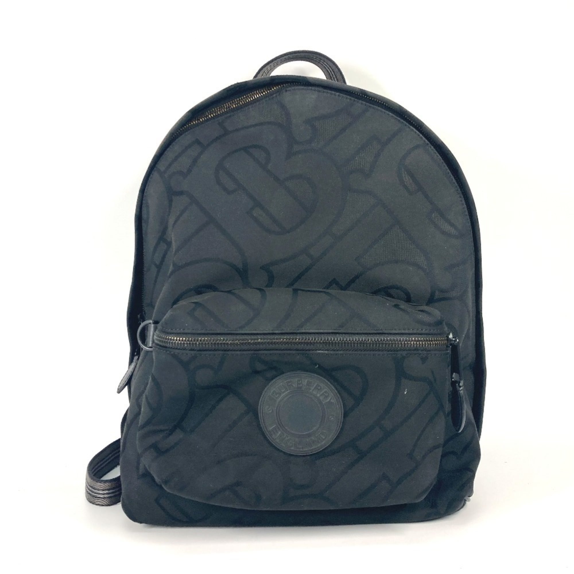 Burberry Black Canvas Leather Backpack