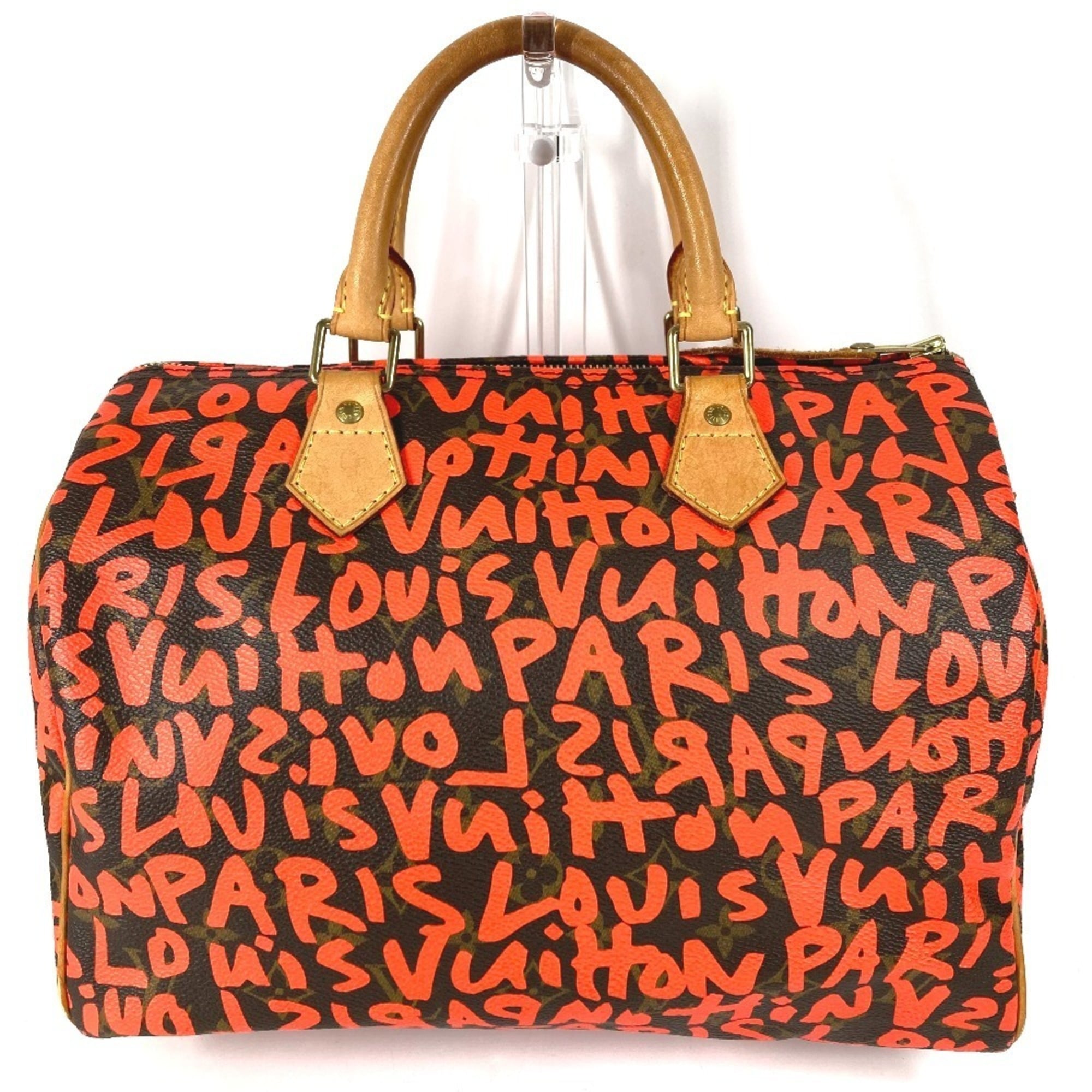 Louis Vuitton Monogram Graffiti Lv Orange Orange Monogram Graffiti Boston Bag Handbag