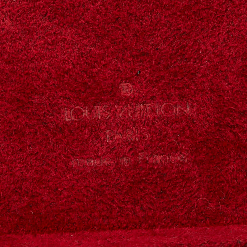Louis Vuitton Castilian Red Leather Handbag Vanity Bag