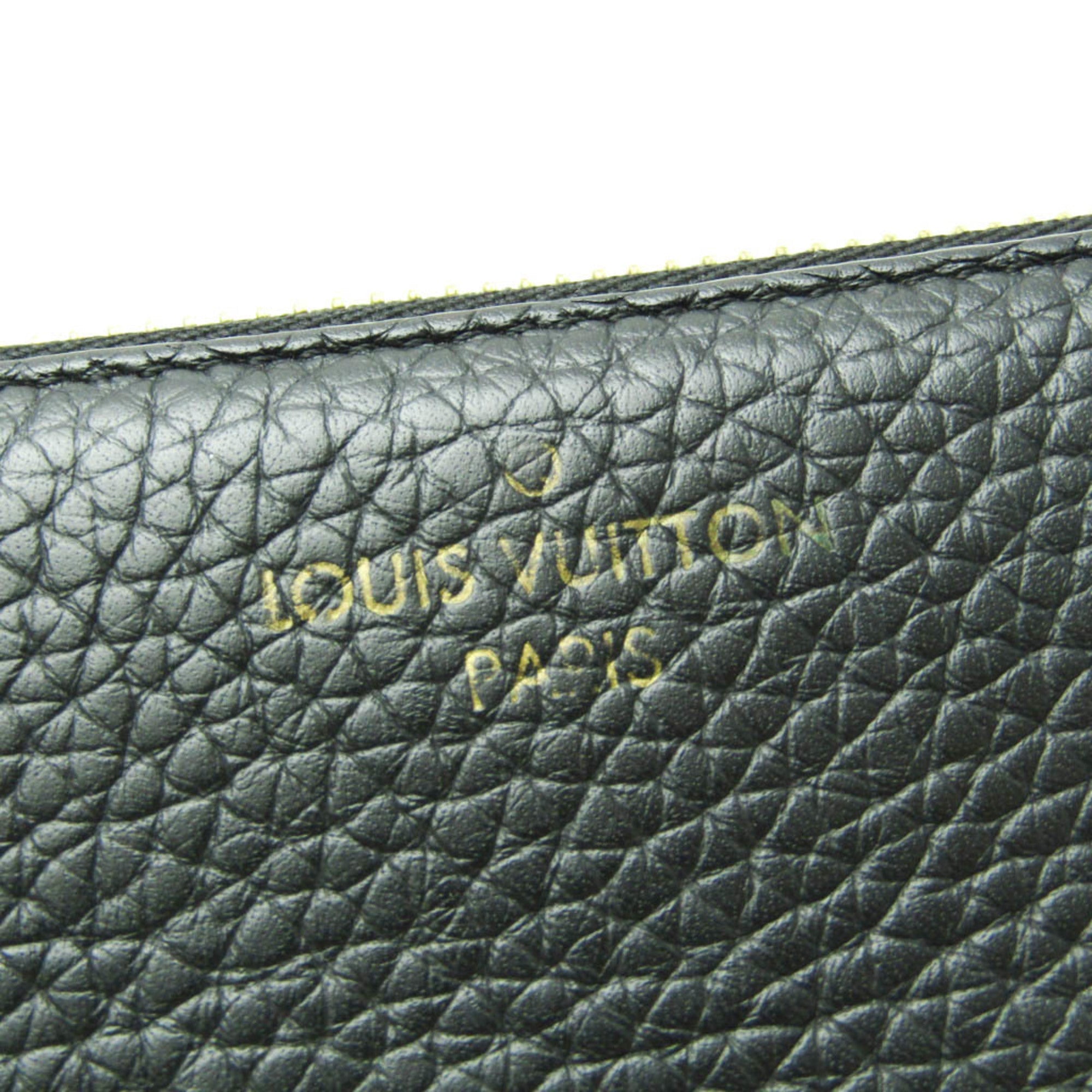 Louis Vuitton Taurillon Noir Leather Long Wallet