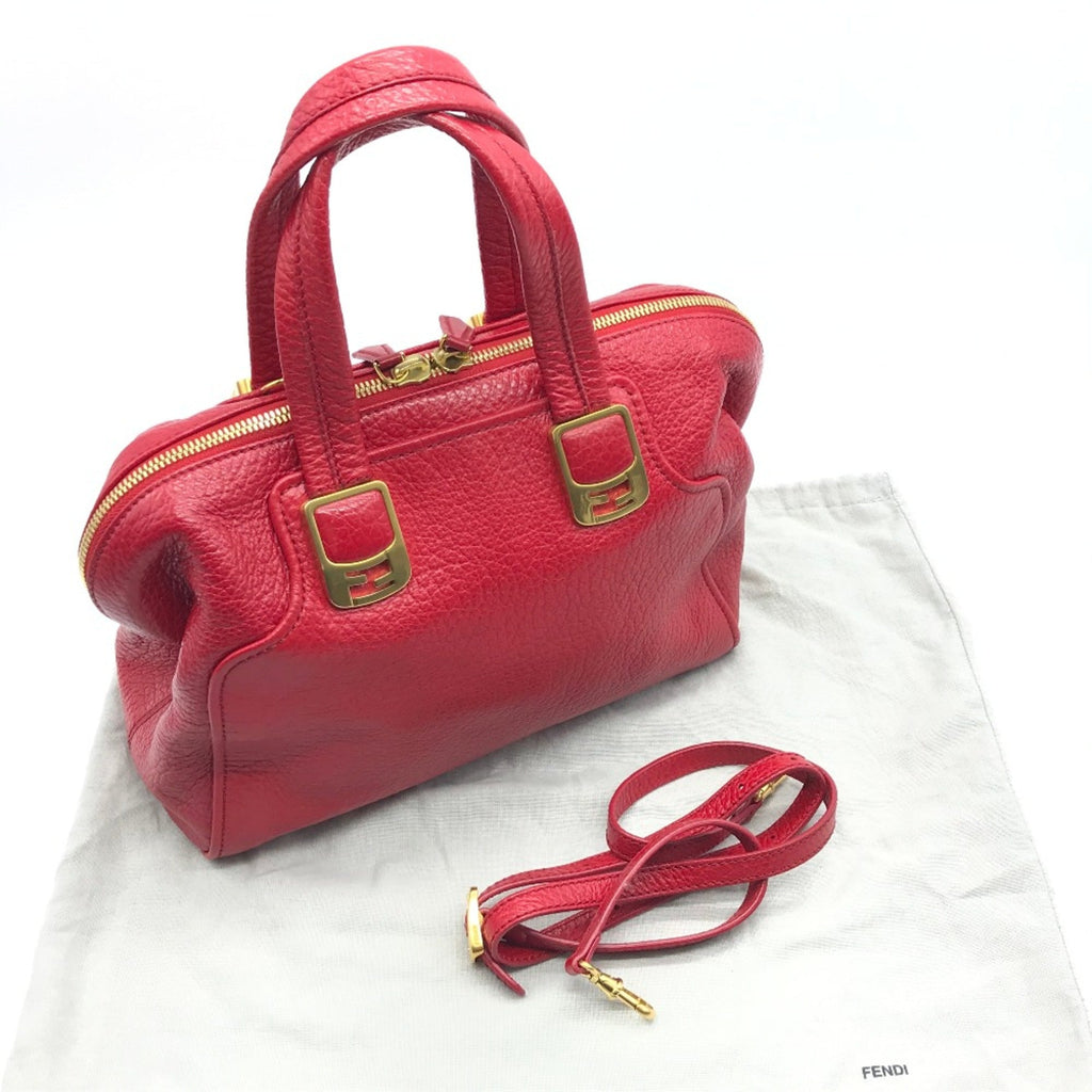 Fendi Red Leather Handbag