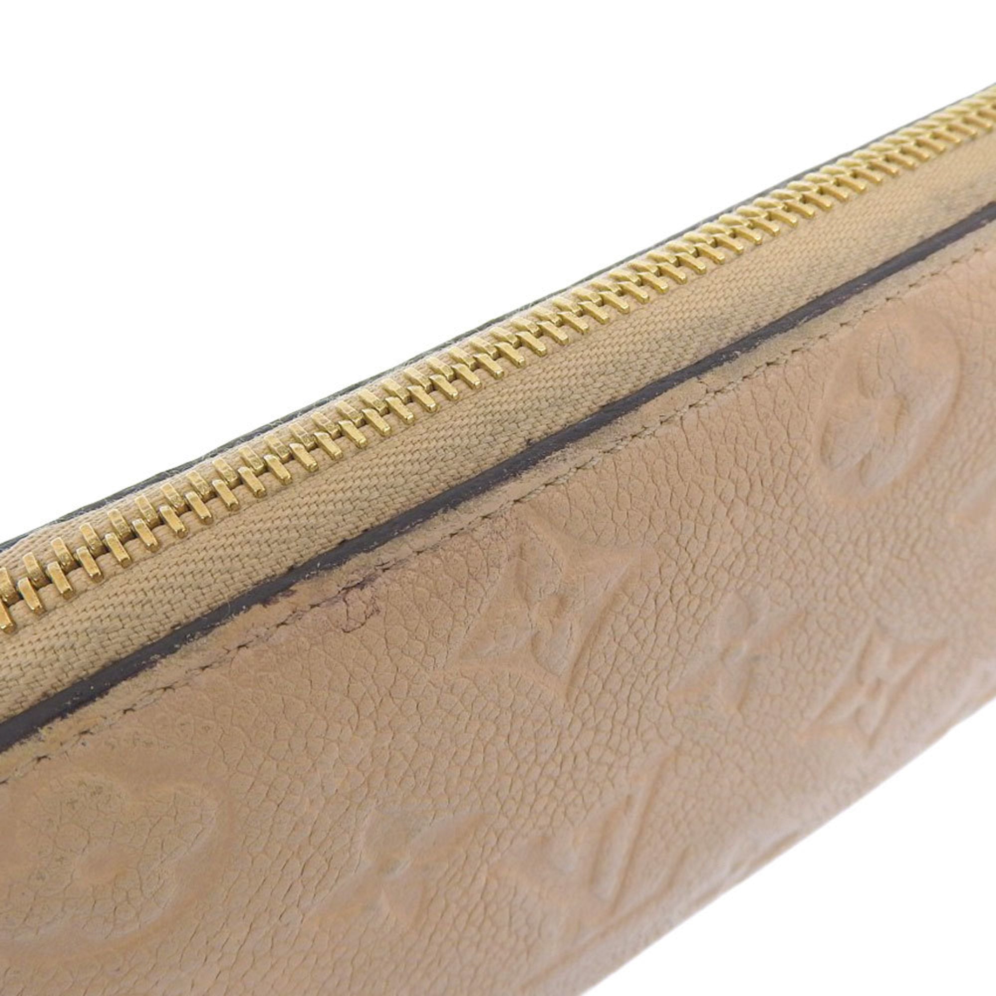 Louis Vuitton Monogram Empreinte Beige Dune Leather Long Wallet