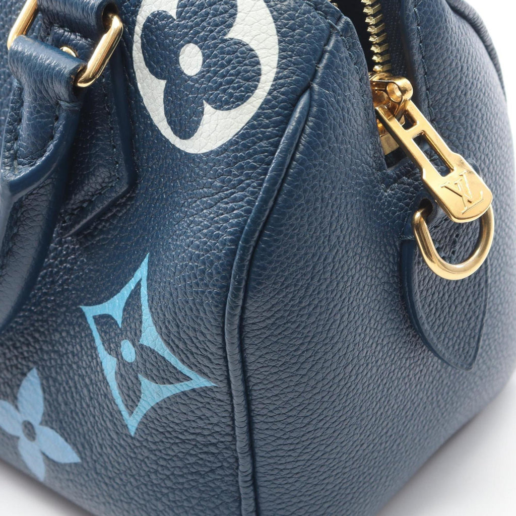 Louis Vuitton Blue Monogram Empreinte Leather Handbag