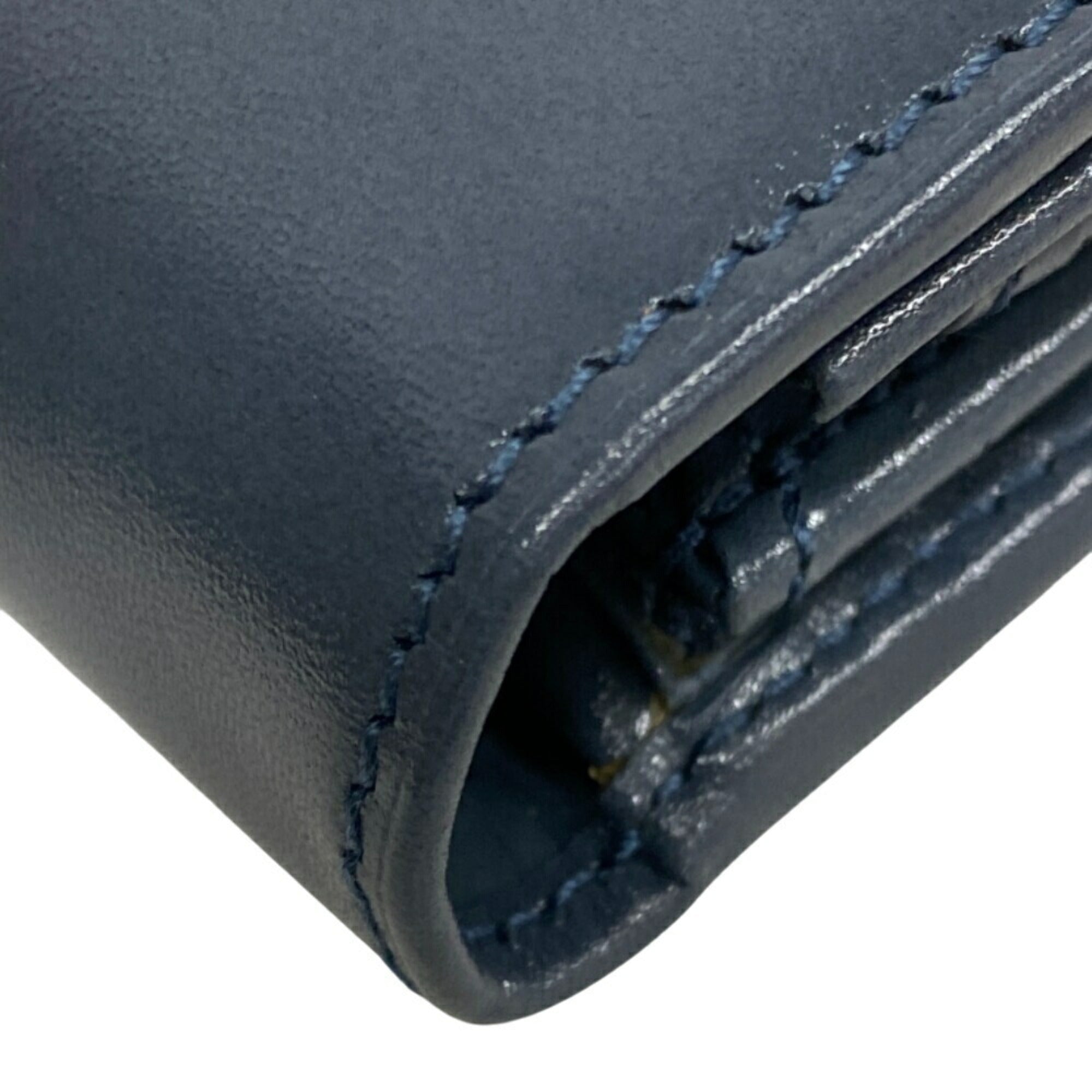 Prada Blue Leather Wallet (Bi-Fold)