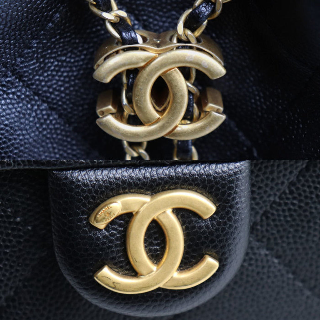 Chanel Black Leather Shoulder Bag