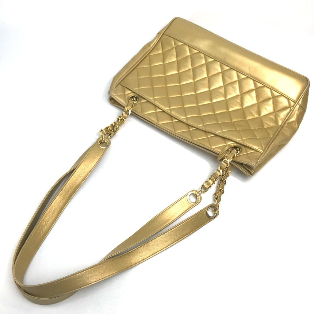 Chanel Gold Leather Shoulder Bag