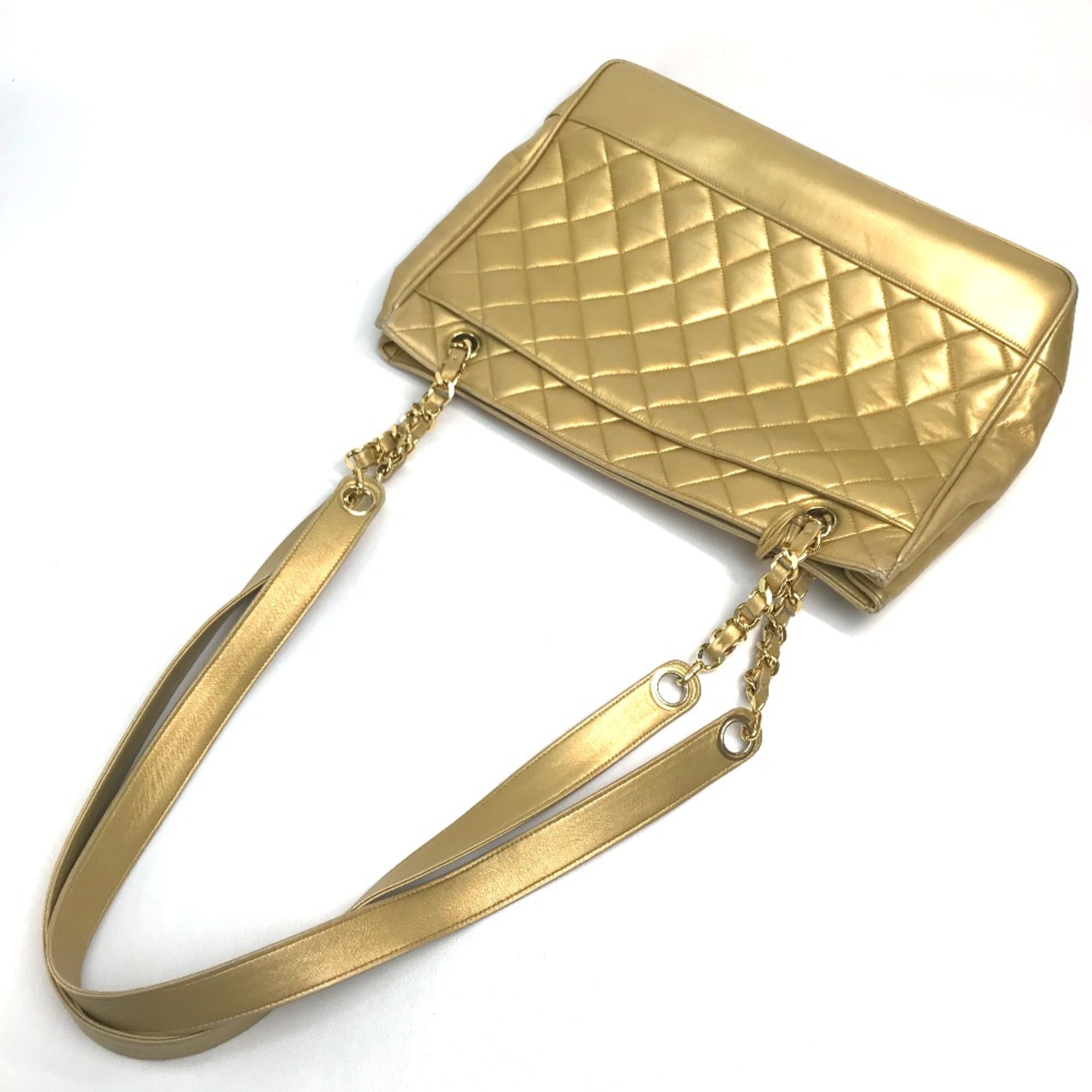 Chanel Gold Leather Shoulder Bag