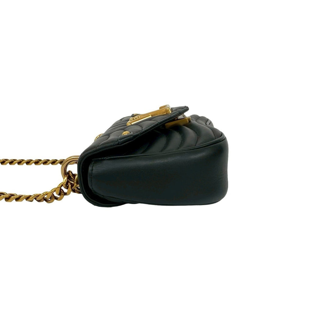 Louis Vuitton Black Leather Handbag Shoulder Bag