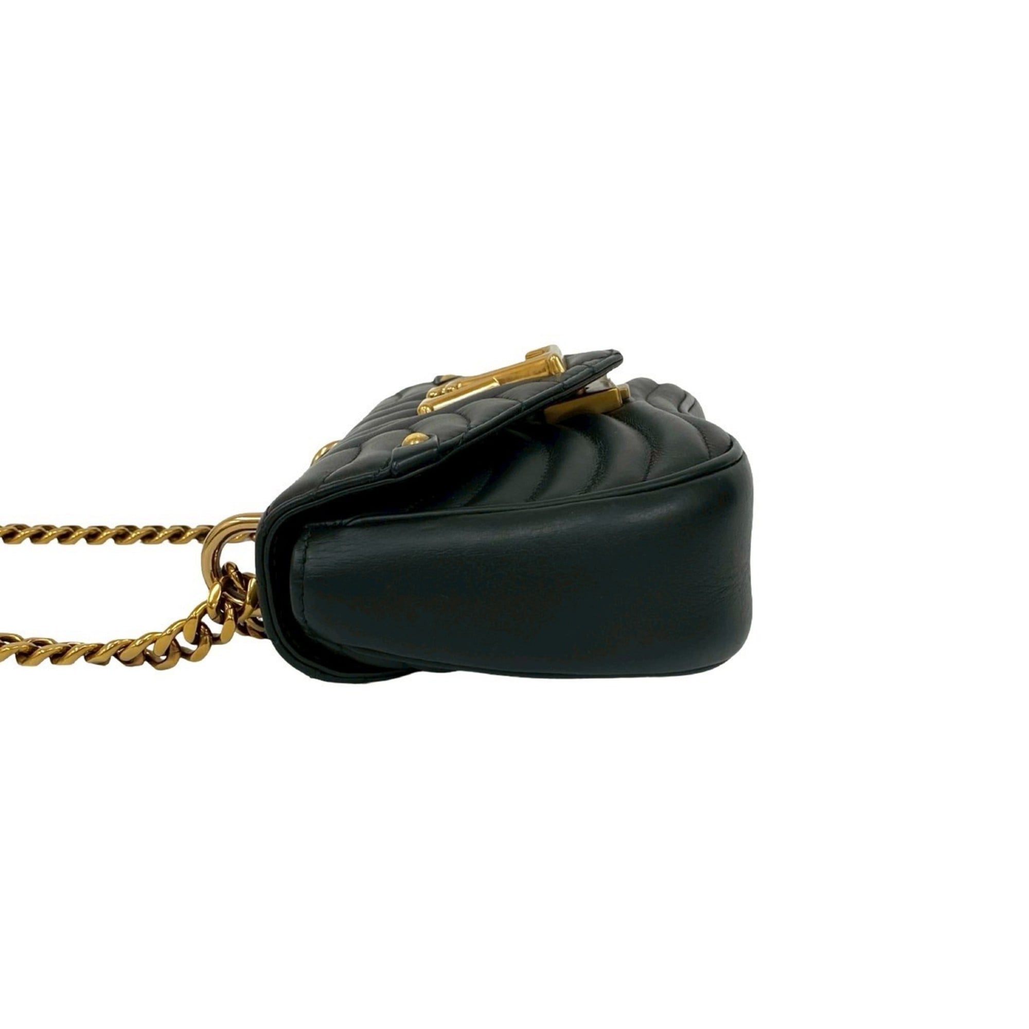 Louis Vuitton Black Leather Handbag Shoulder Bag