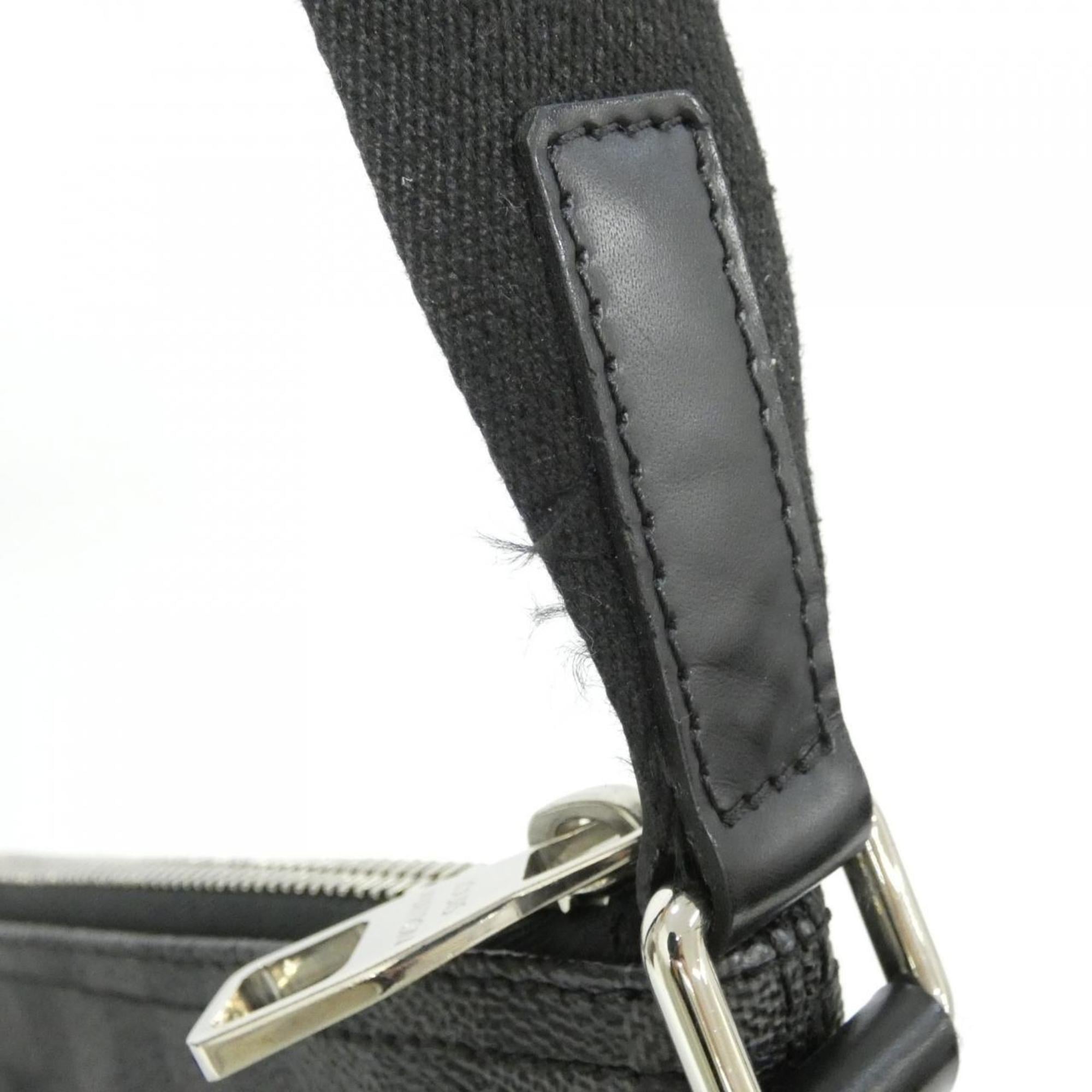 Louis Vuitton Dark Gray Graphite Coated Canvas Shoulder Bag
