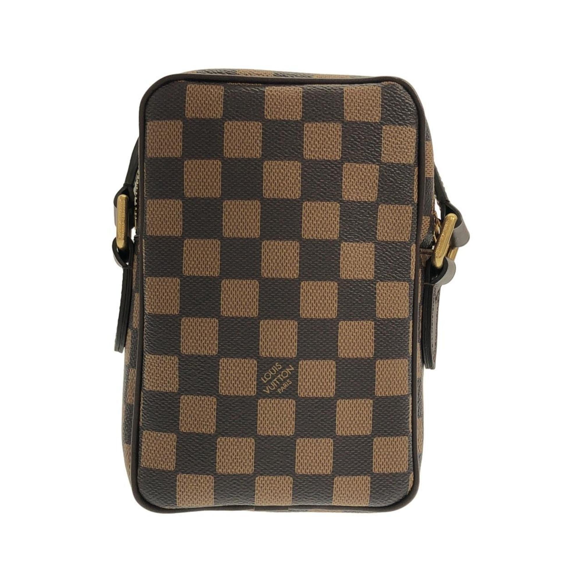 Louis Vuitton Brown Coated Canvas Shoulder Bag