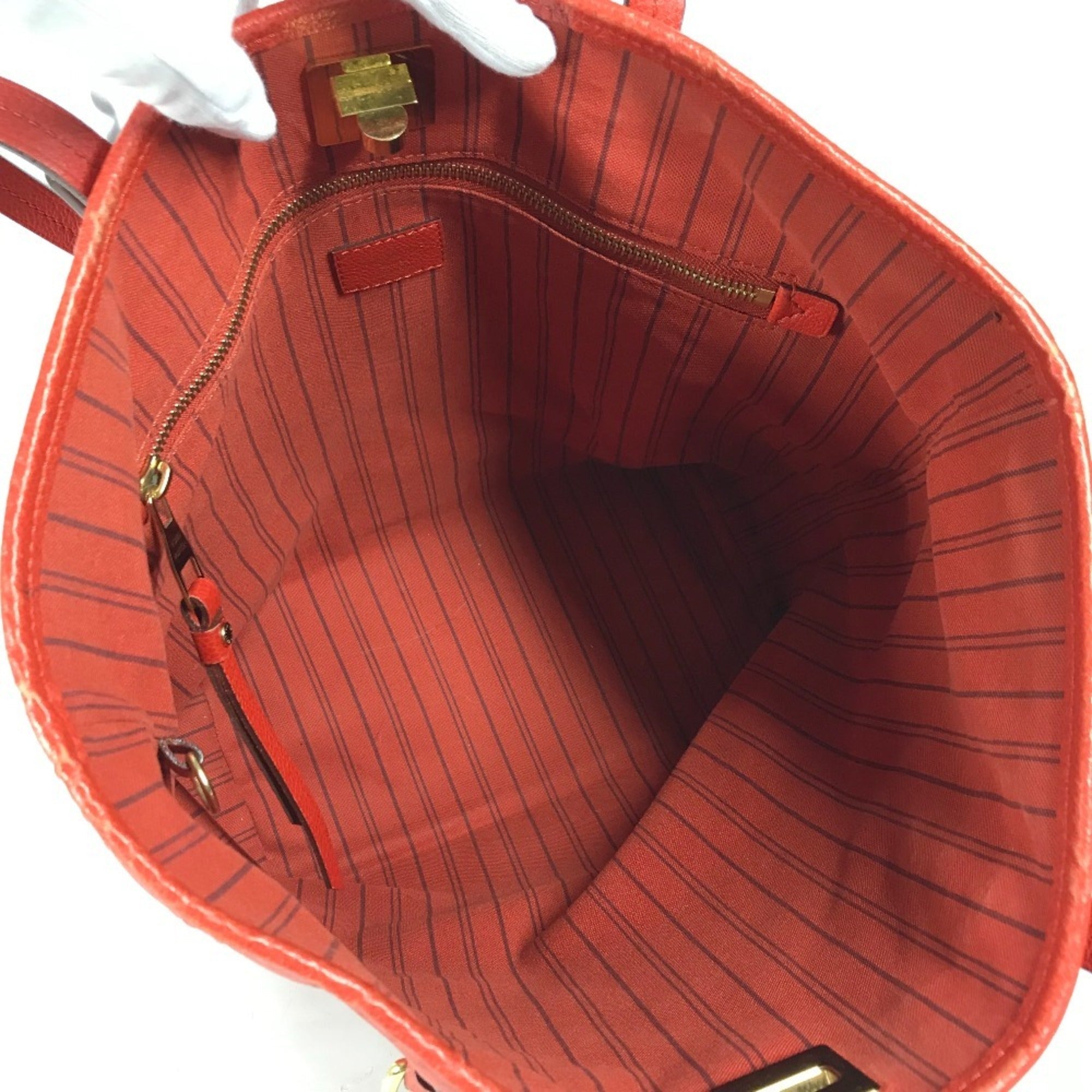 Louis Vuitton Monogram Empreinte Red Color Monogram Empreinte Shoulder Bag Tote Bag