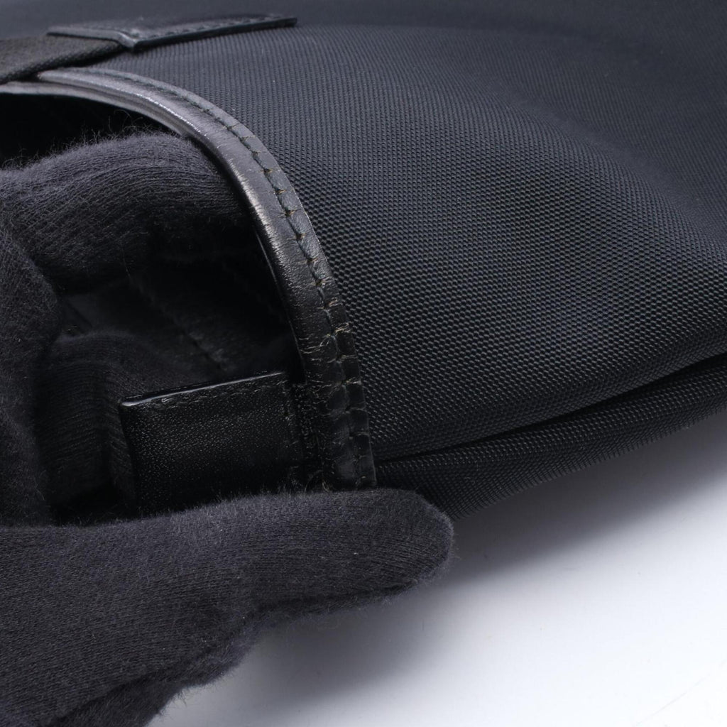 Gucci Black Canvas Leather Handbag Tote Bag (Pre-Owned)