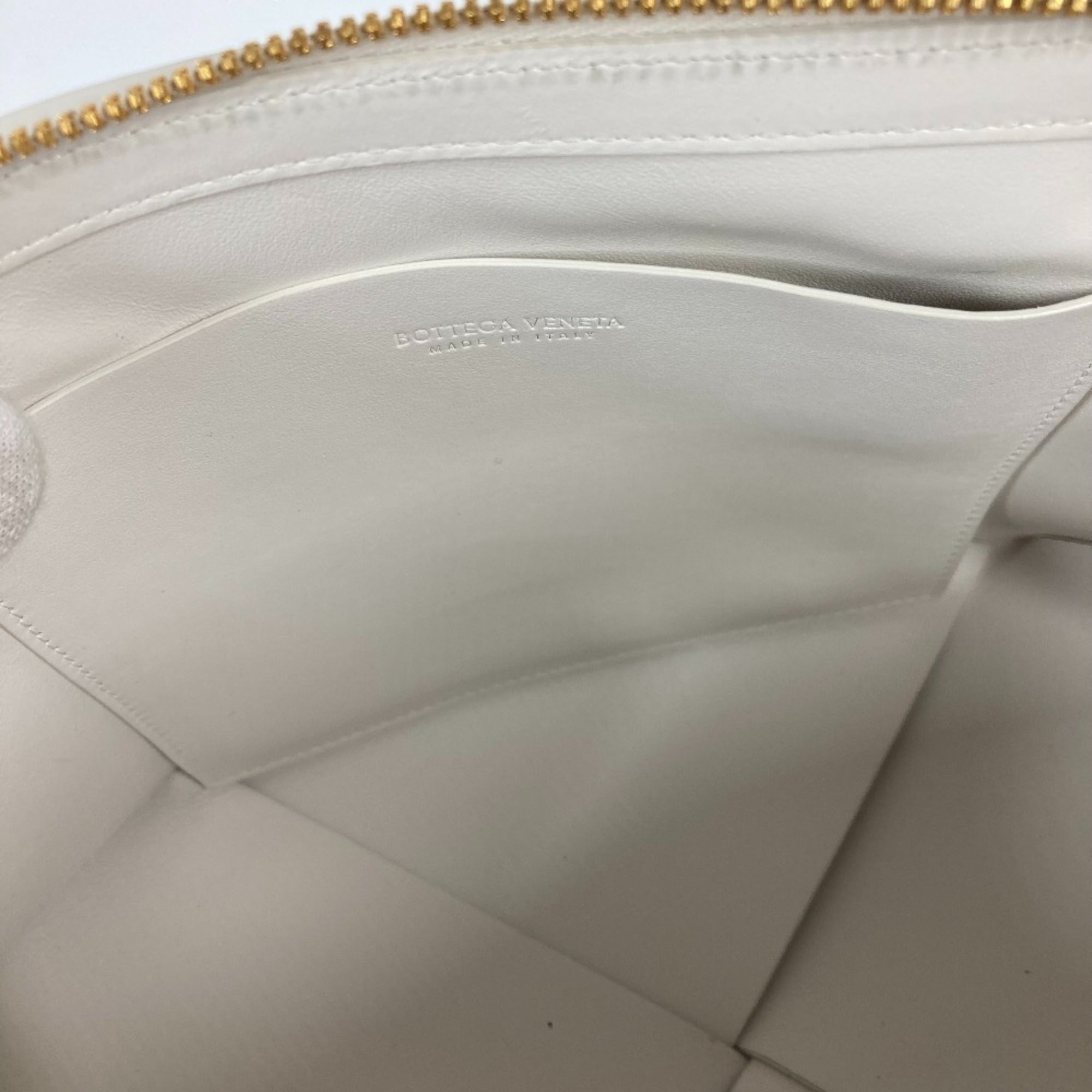 Bottega Veneta White Leather Pouch