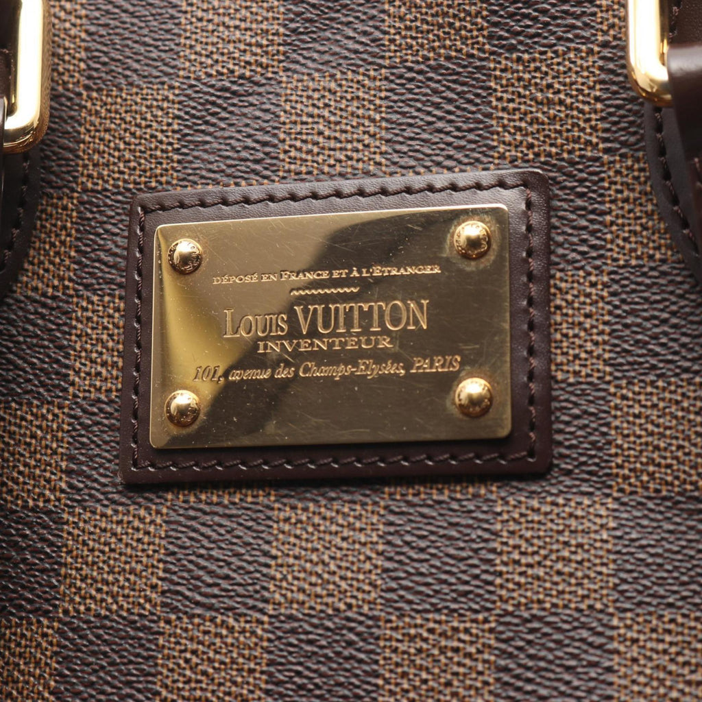 Louis Vuitton Brown Damier Canvas Coated Canvas Leather Tote Bag
