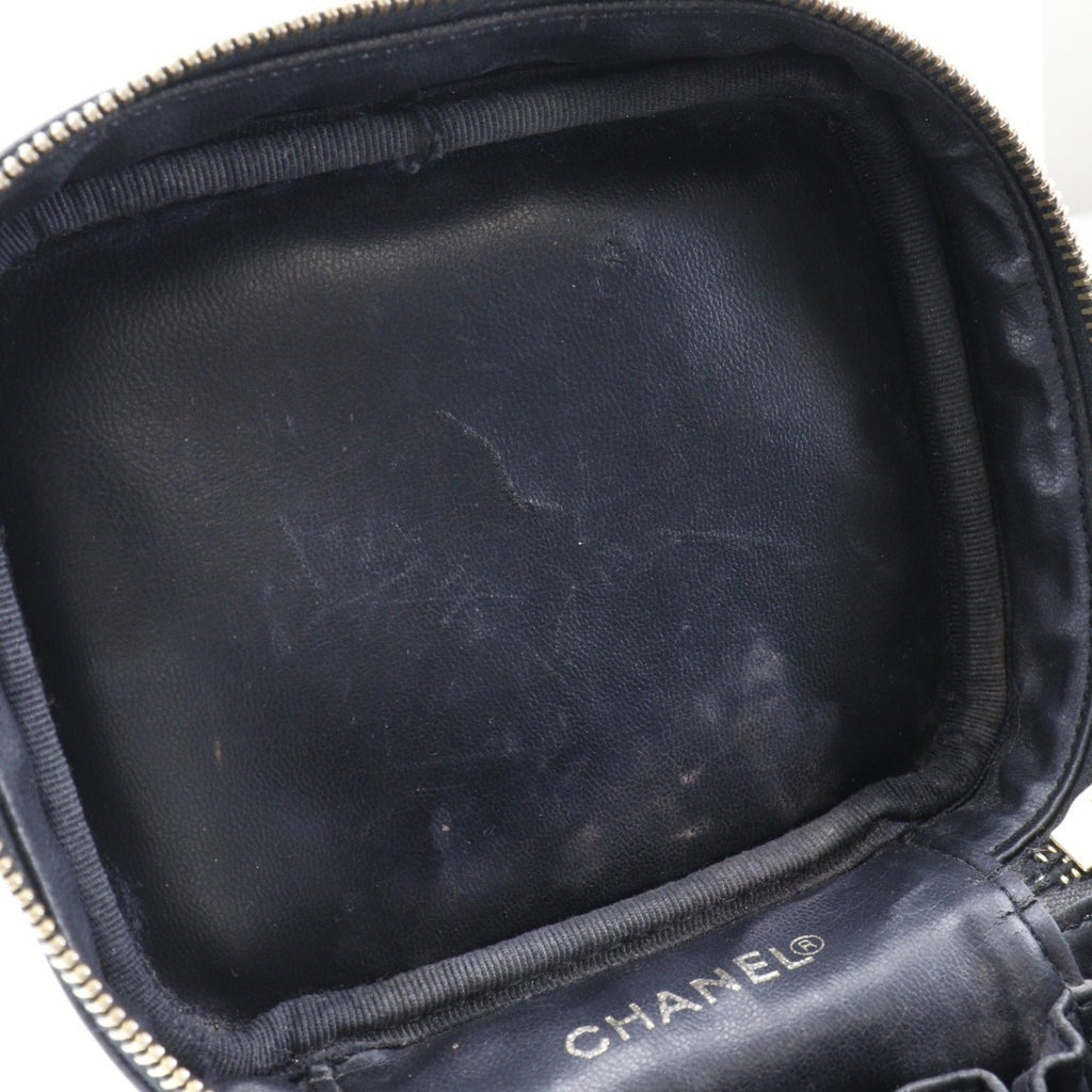 Chanel Caviar Skin Black Caviar Leather Handbag