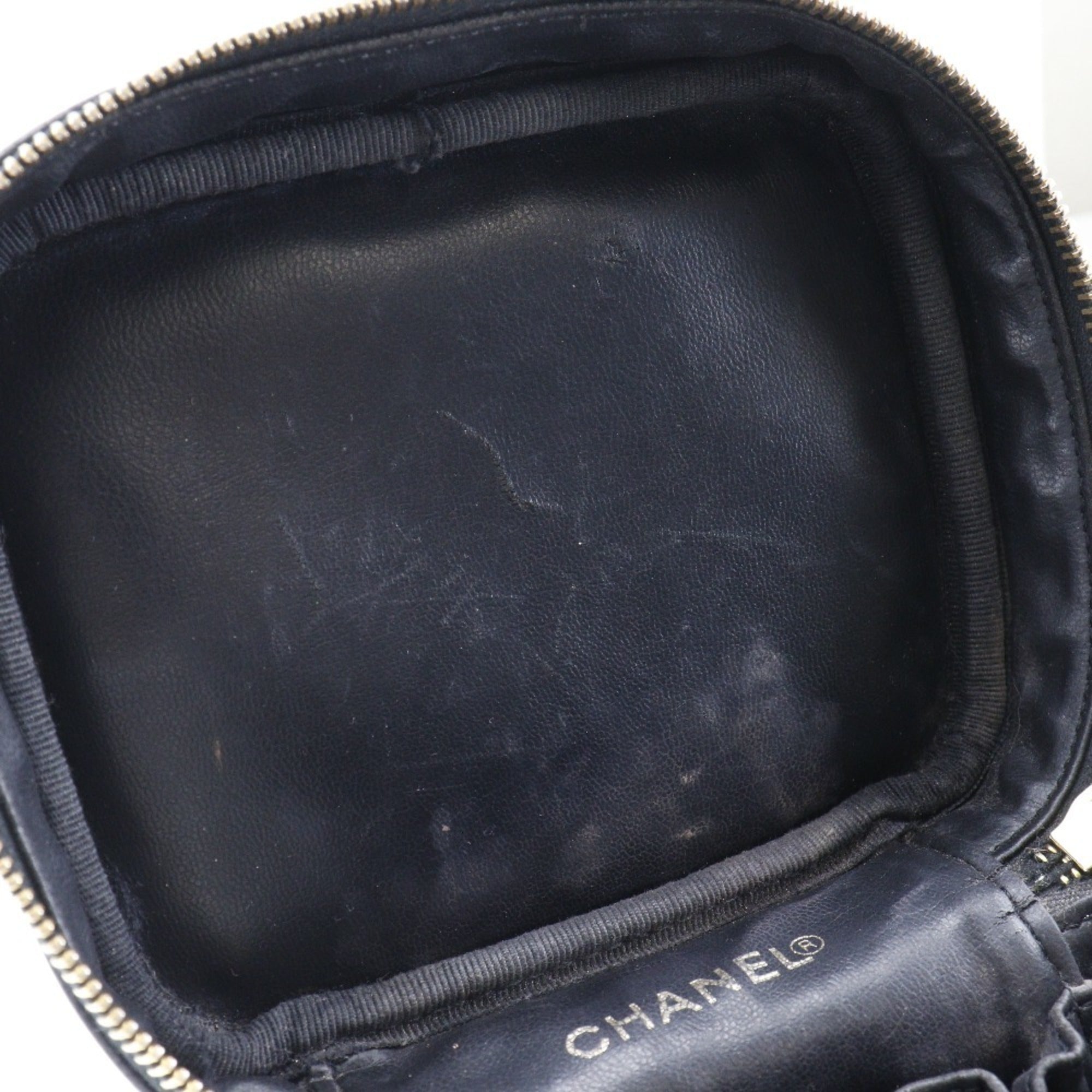 Chanel Caviar Skin Black Caviar Leather Handbag