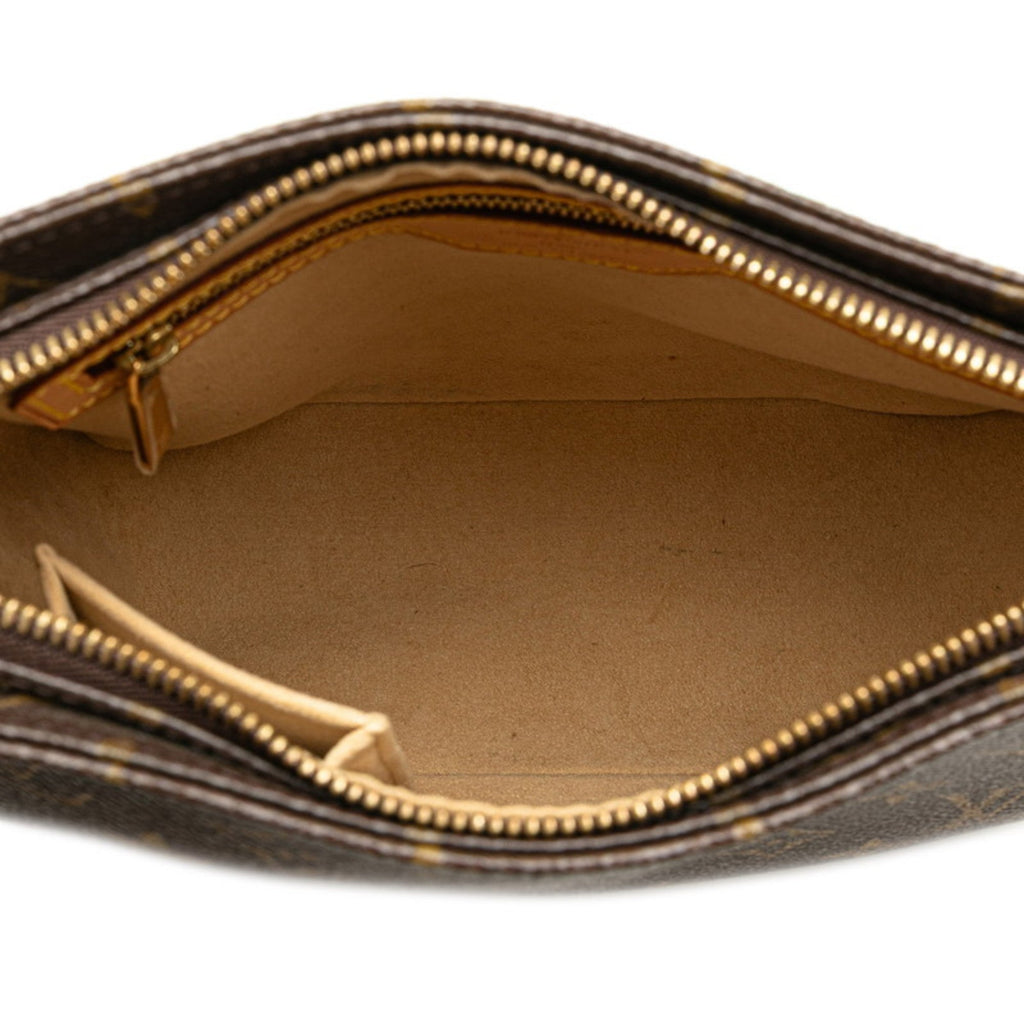 Louis Vuitton Brown Pvc Leather Handbag Shoulder Bag